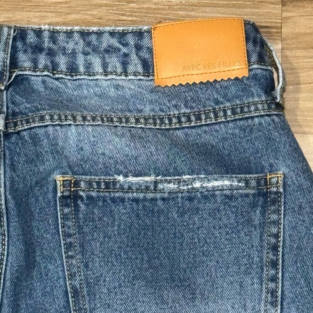 Avec Les Filles Raw Hem Cropped Distressed Jeans Women’s 29 - Picture 5 of 5